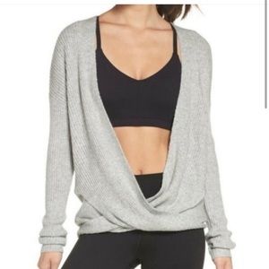 Zella open front twist sweater